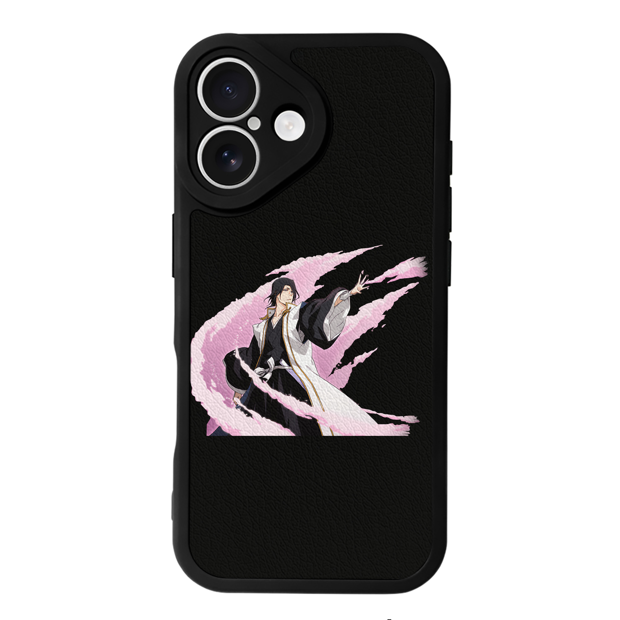 （画像用） ブリーチ くちき びゃくや BLEACH Kuchiki Byakuya 【iPhone 16シリーズ対応】シリコンスマホケース（レザー調） 材質：シリコン